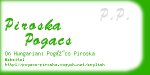 piroska pogacs business card